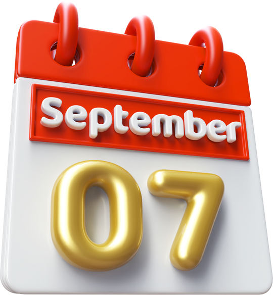 7th September - 3d Calendar Icon